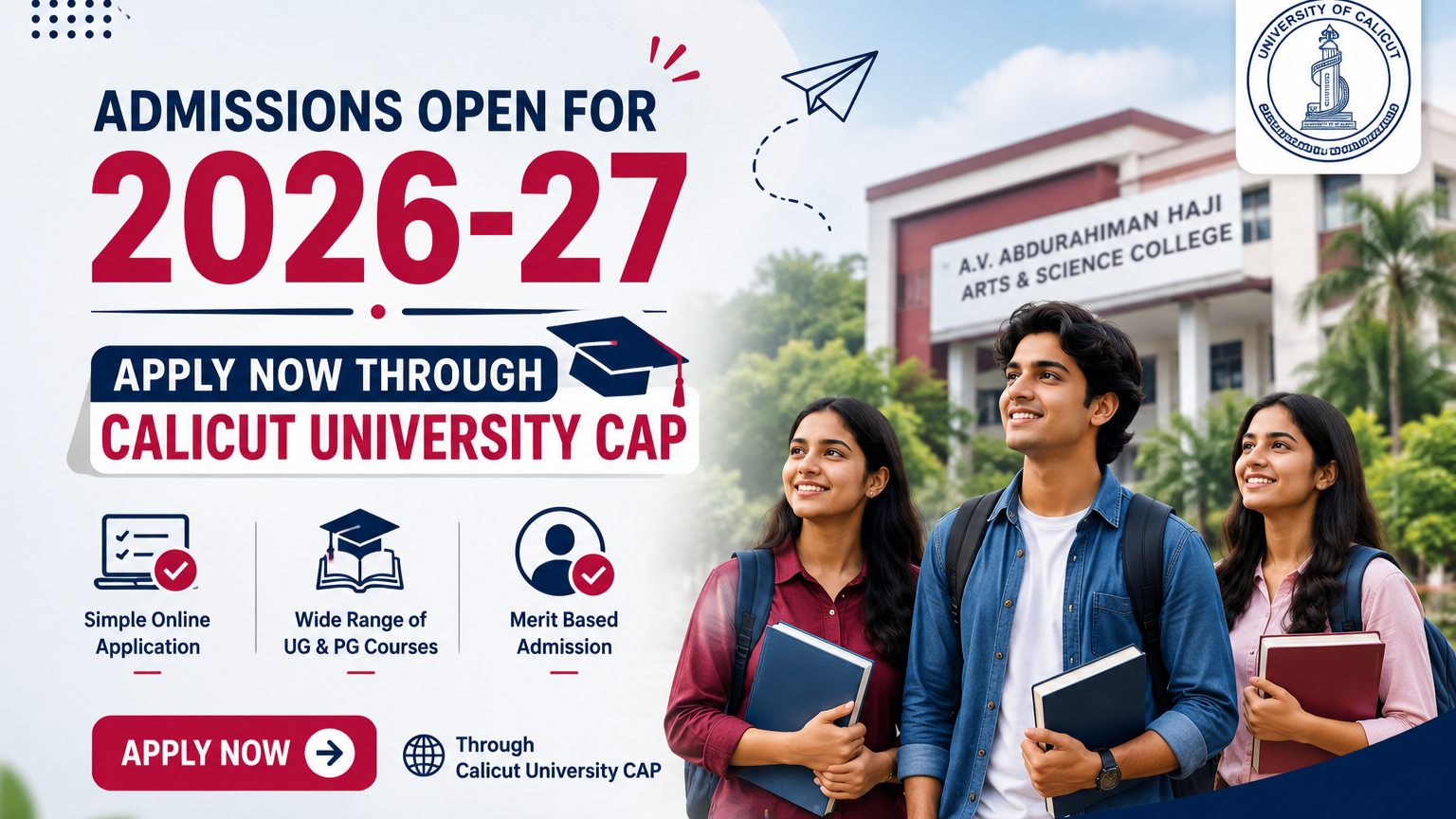 Admissions Open for 2026-27: Apply Now Through Calicut University CAP